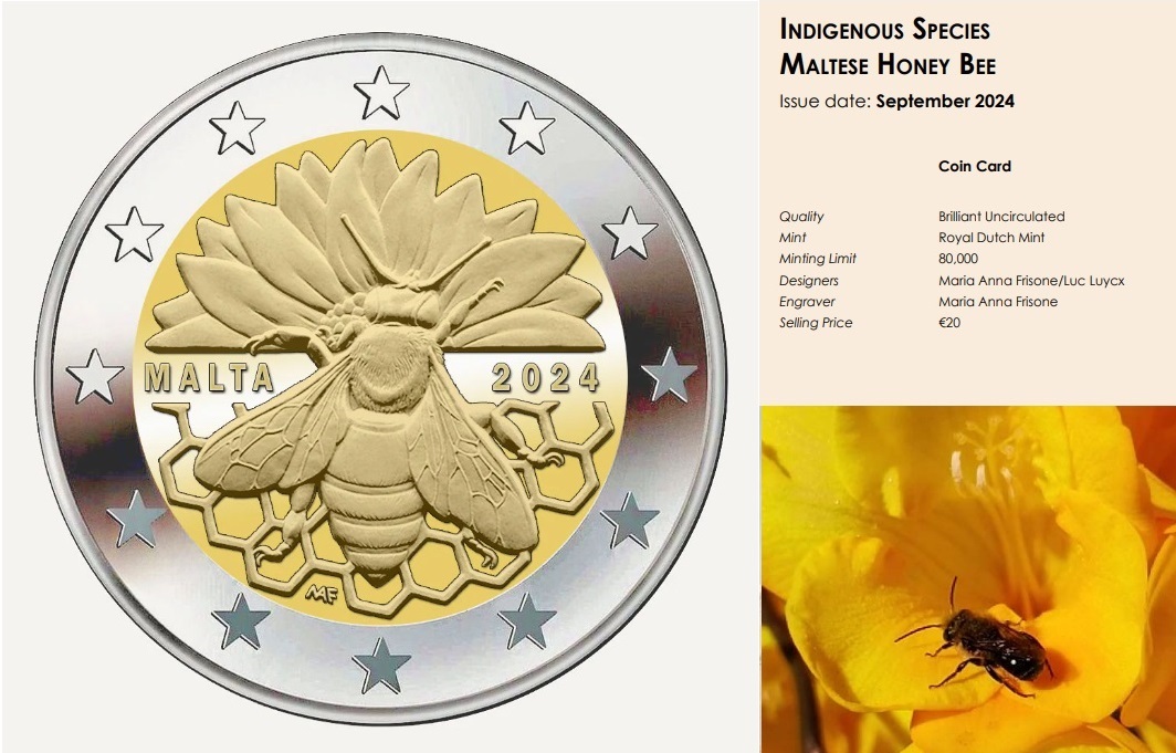 Central Bank of Malta to issue commemorative coin honoring Maltese honey bee